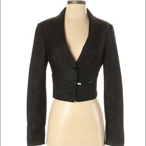 HOST PICK !💙 BCBGMAXAZRIA NWOT Textured black blazer with zipper accents
